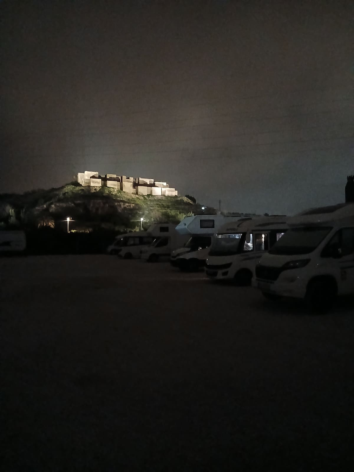 Vue de nuit depuis l'aire